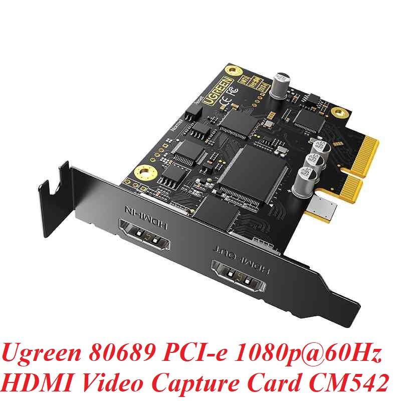 Ugreen UG80689CM542TK PCI-e 4k 60Hz Card ghi hình chuẩn PCI-E hổ trợ độ phân giải 4k60hz 1080p@60Hz - HÀNG CHÍNH HÃNG