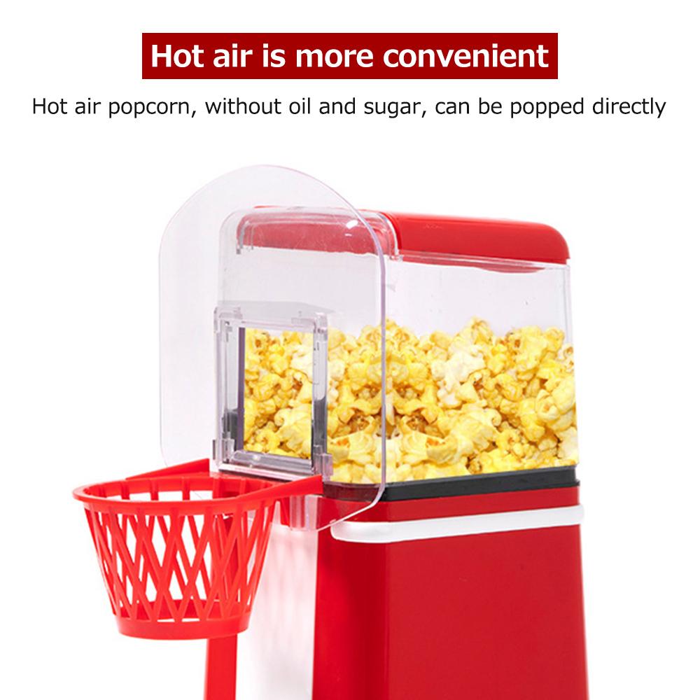 Popcorn Maker Home Popcorn Making Machine 1200W High Power Small Corn Extruder Basketball Hoop Electric Popcorn Machine