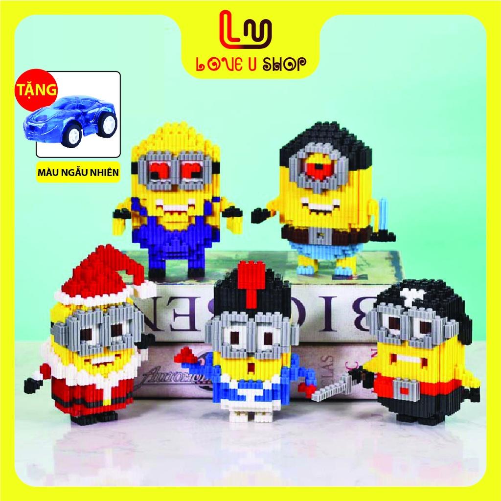 Đồ chơi lắp ráp 3d, mô hình minion Dracula và noel