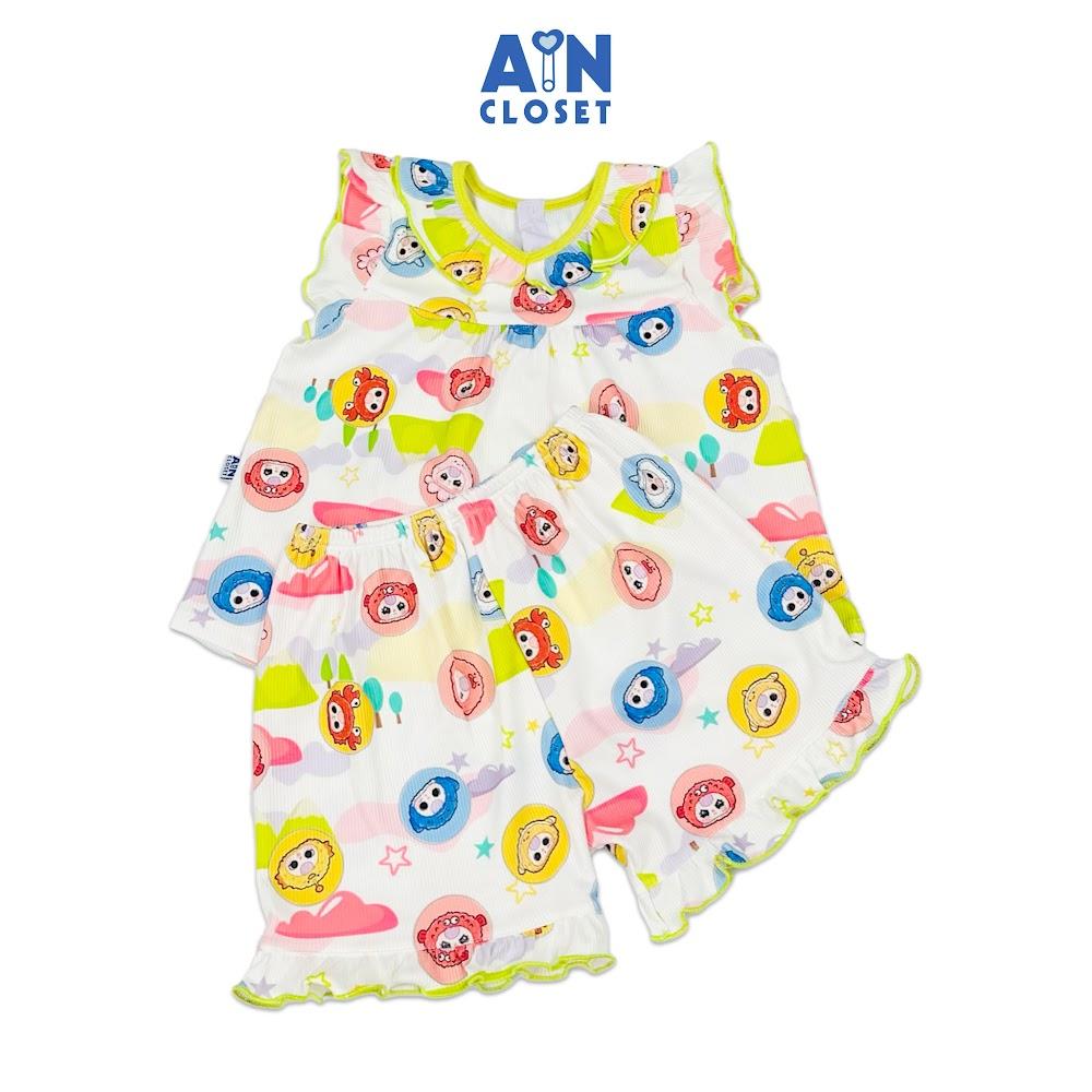 Bộ quần áo Ngắn bé gái hoạ tiết Baby Tree Hải Sản Thun cotton - AICDBGJA3BGJ - AIN Closet