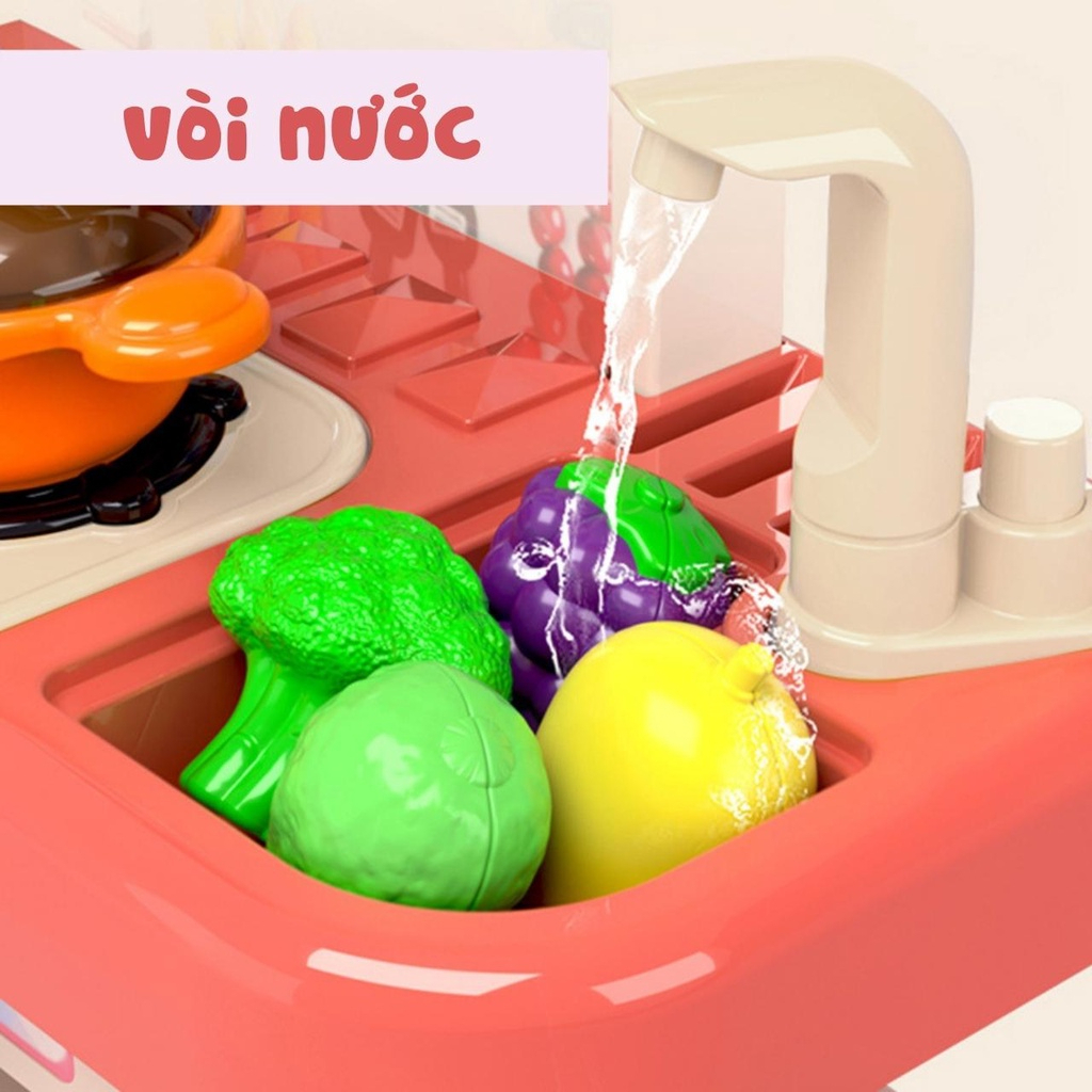Đồ Chơi Nấu Ăn Mô Phỏng Đồ Dùng Nhà Bếp, Đồ Chơi Nhà Bếp Có Vòi Nước Hiệu Ứng Nhạc Cho Bé Từ 2-6 Tuổi
