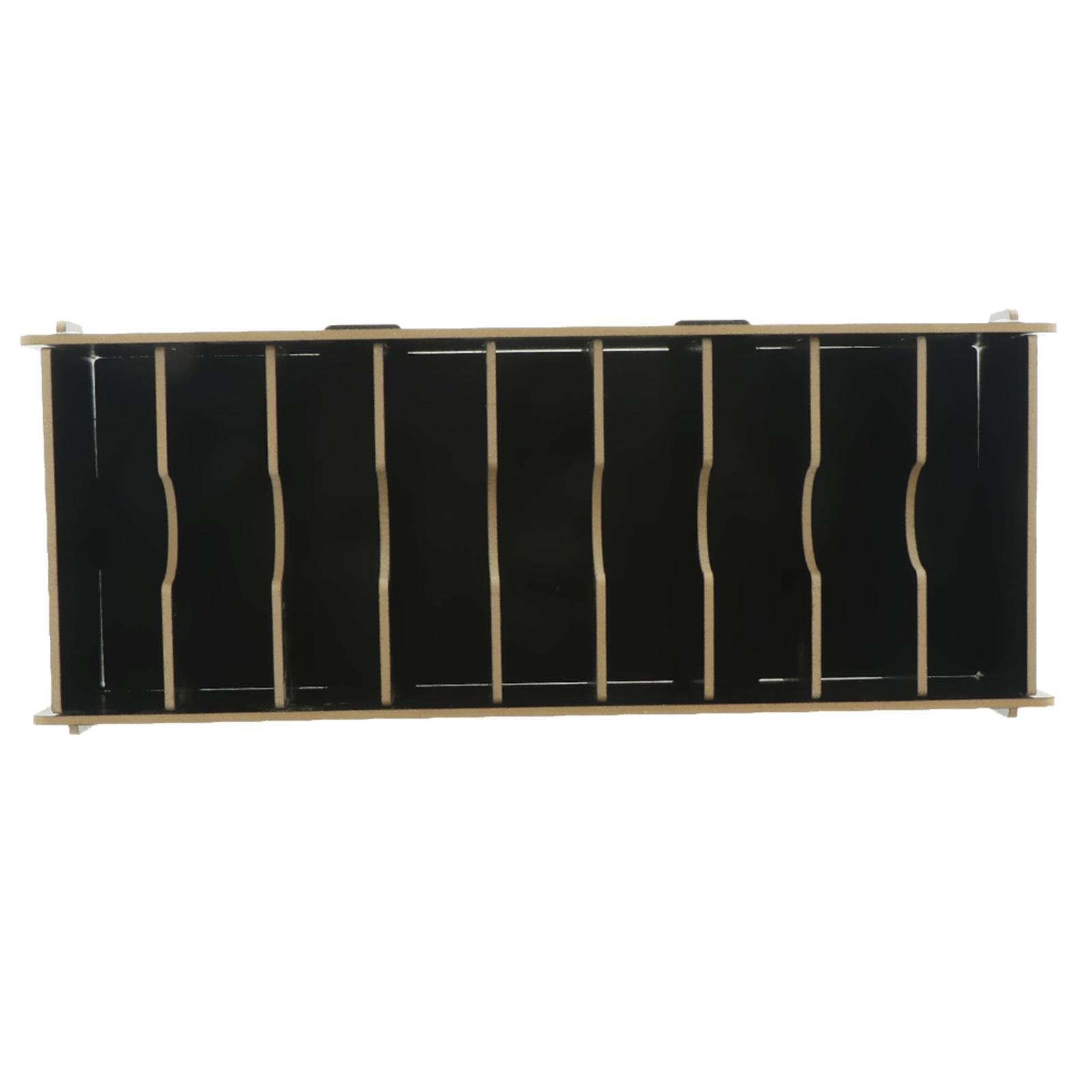 9 Dividers Card Holder, Name Card Organizer with Dividers Desktop Black