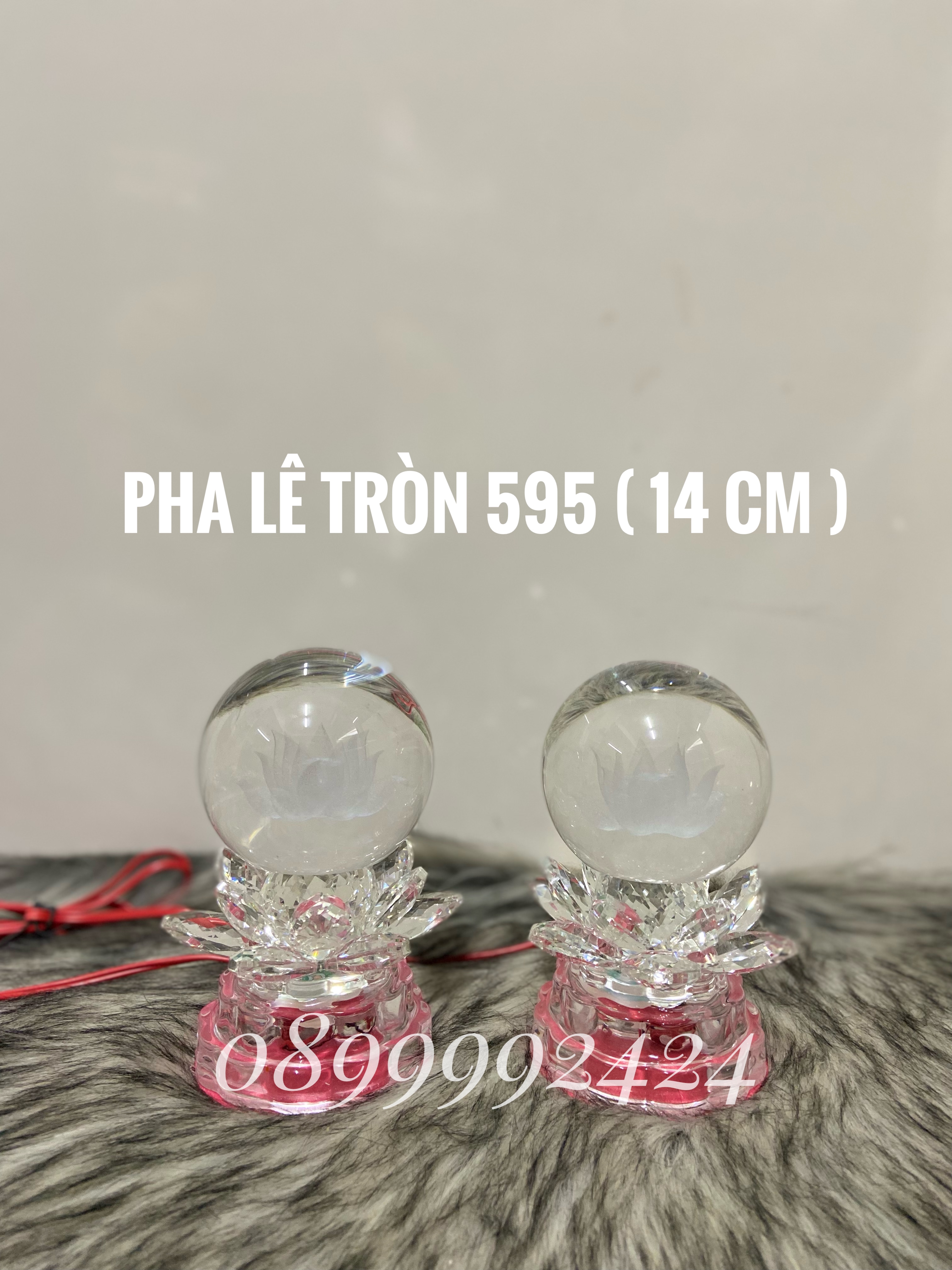 ĐÈN THỜ PHA LÊ CAO CẤP 595 ( 14 cm ) 1 CẶP