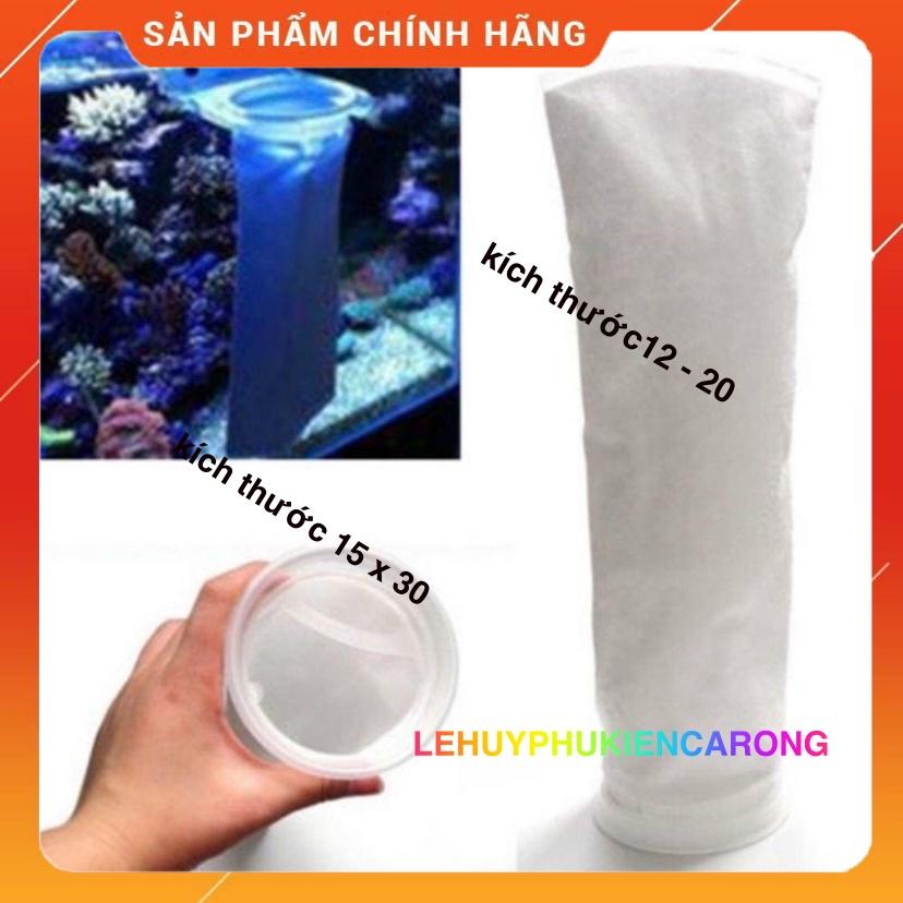 Túi Lọc Hồ Cá 2 Lớp Chống Tràn, Túi Lọc Thô Giữ Cặn Bẩn Hồ Cá Kích Thước 12x20cm, 15x30cm
