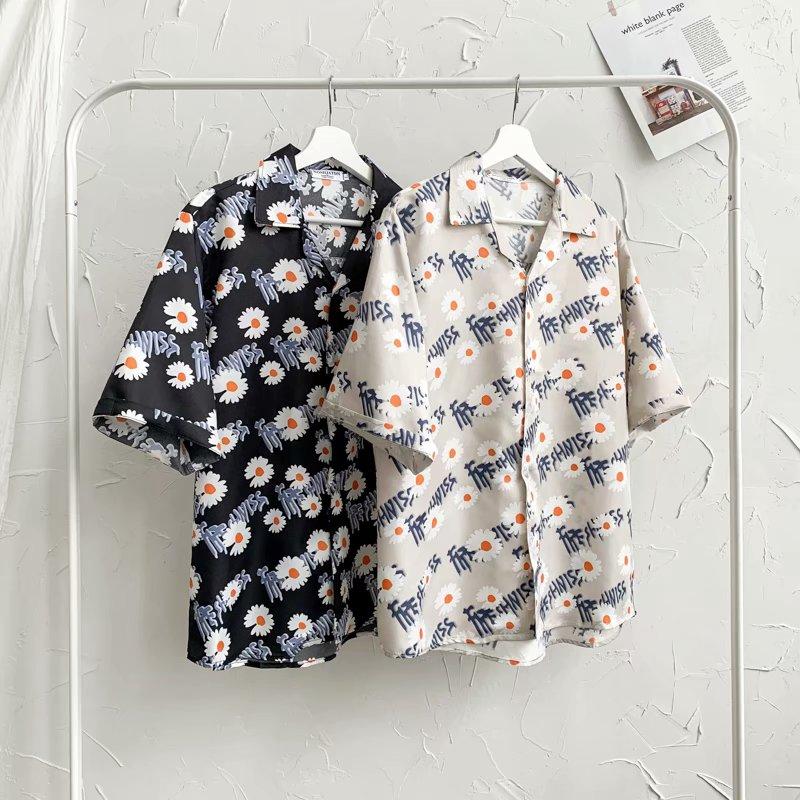 Áo Sơ Mi Nam Ngắn Tay In Họa Tiết Thời Trang