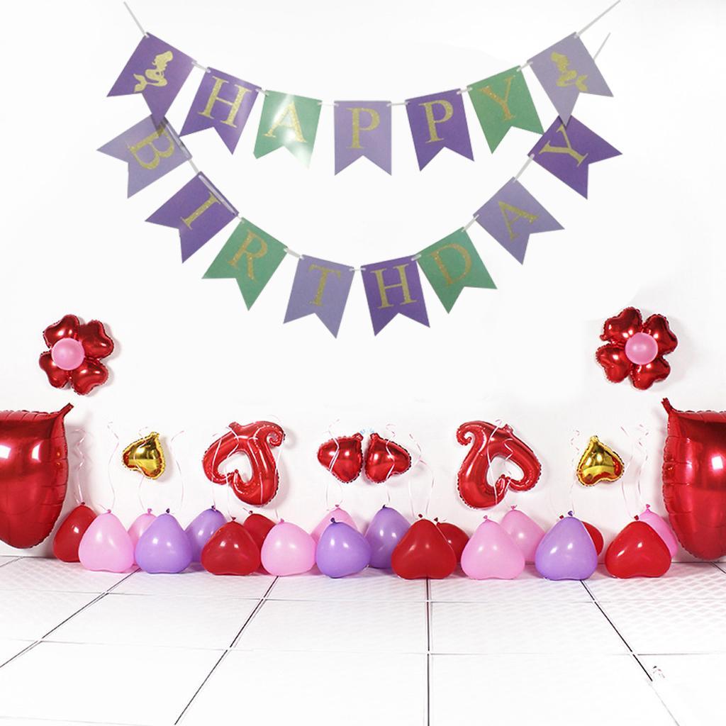 Gold Letters Bunting Banner Party Hanging Decor