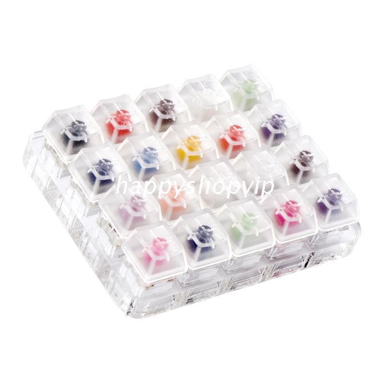 HSV 20 Key Caps Translucent Keycaps Testing Tool Kailh Box Switches Keyboard Tester Kit Clear Keycaps Sampler PCB Mechanical Keyboard