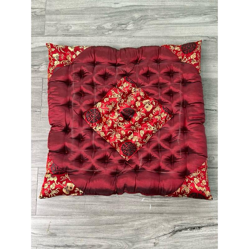Đệm ghế ngồi bệt lót ghế văn phòng chất vải gấm lụa hình vuông 50x50cm