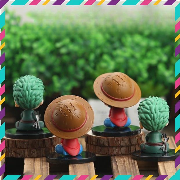 Mô Hình OnePice, Luffy Zoro Chibi Siêu Đẹp, Bộ Sưu Tập Nhân Vật, Decor - Tượng OnePiece Cao 6,5 cm