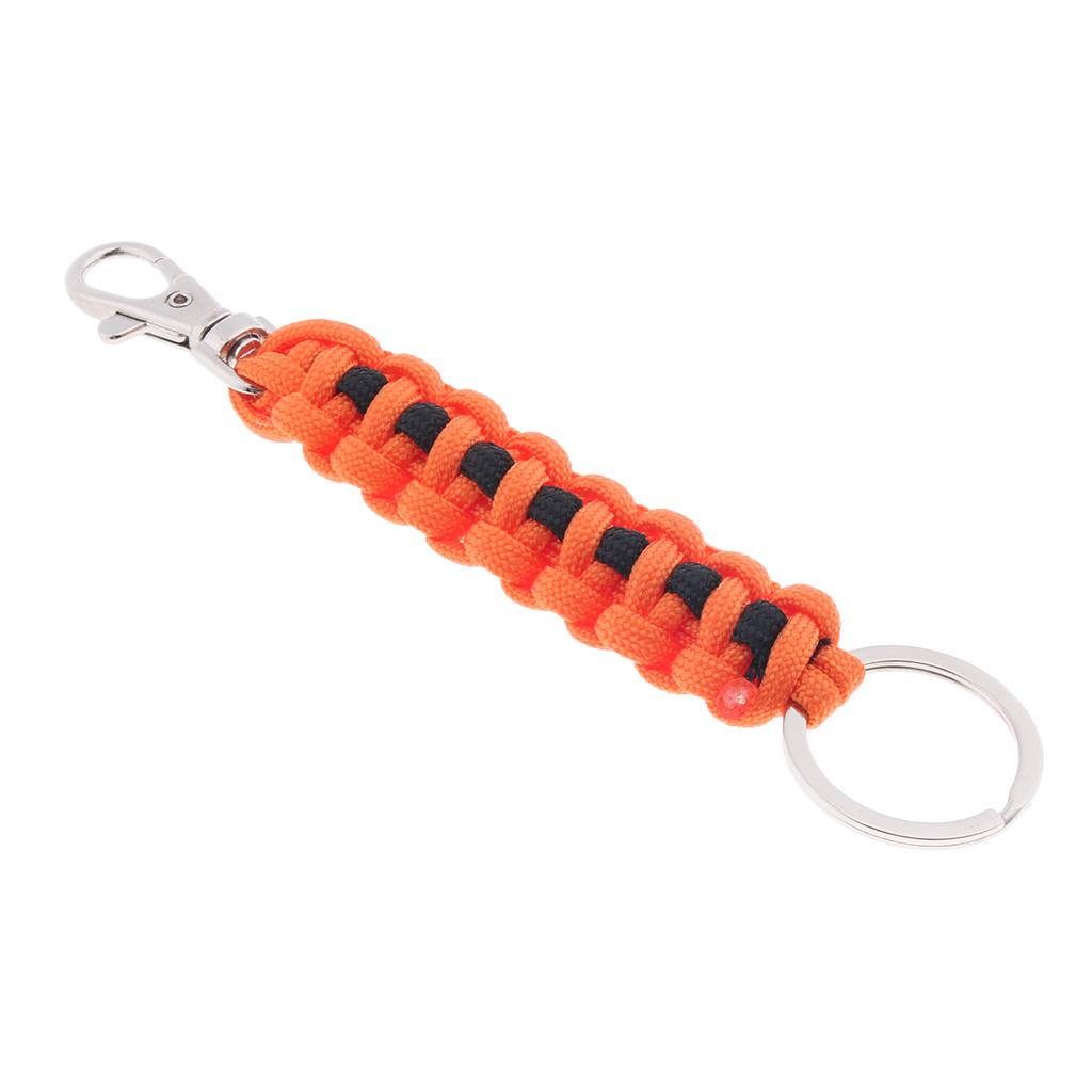 Multipurpose Outdoor Emergency Kit Paracord Key Chain Ring Rope Parachute Cord Lanyard