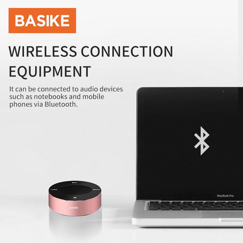 Loa Bluetooth mini BASIKE không dây chống thấm nước âm thanh nổi radio sạc USB tiện lợi-Hàng chính hãng