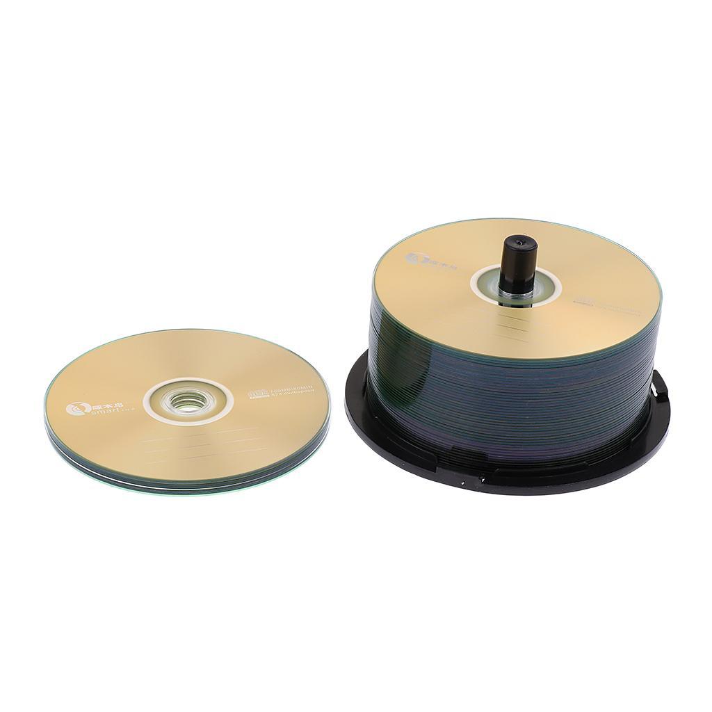 50Pcs Blank CD-R Recordable DVDs Discs Spindles 1-52x 700MB 80Mins
