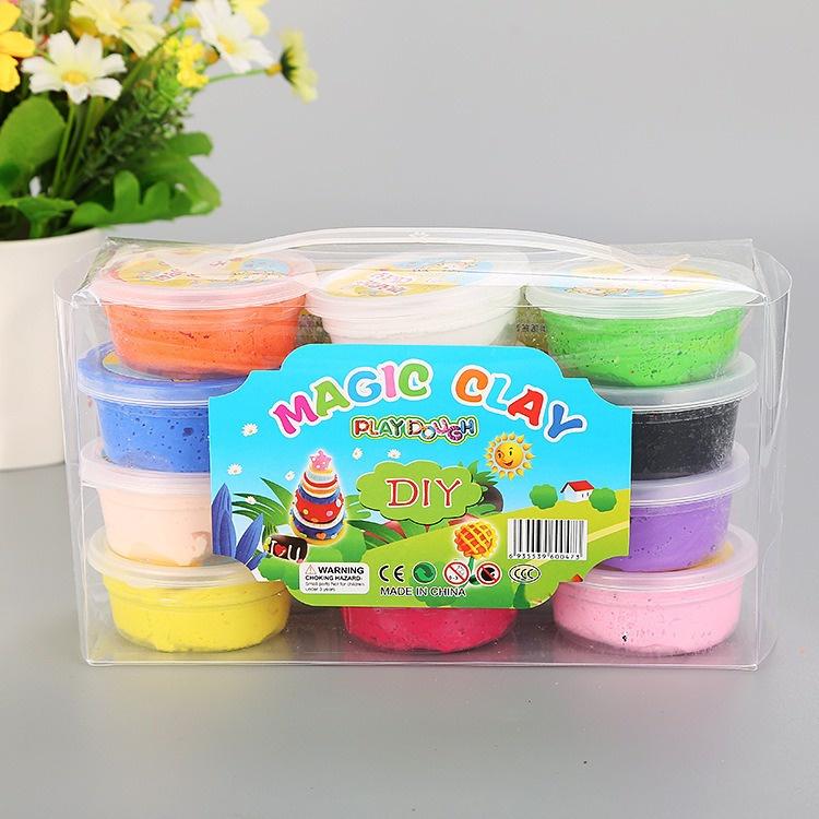 SET12 hộp MAGIC CLAY đất sét xốp nhật bản nhiều màu cực đẹp đồ chơi slam slime