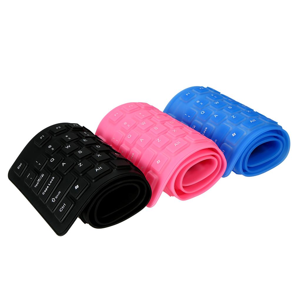 108 Phím USB Bàn phím im lặng cho máy tính có thể gập lại linh hoạt Chống bụi