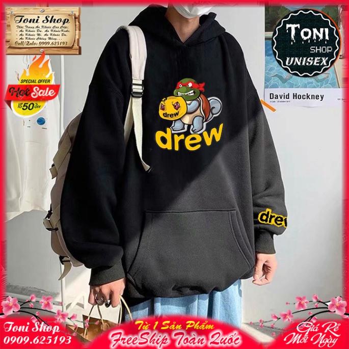 ÁO HOODIE DREW Ninja Rùa - In Pet Siêu Bền Siêu Đẹp