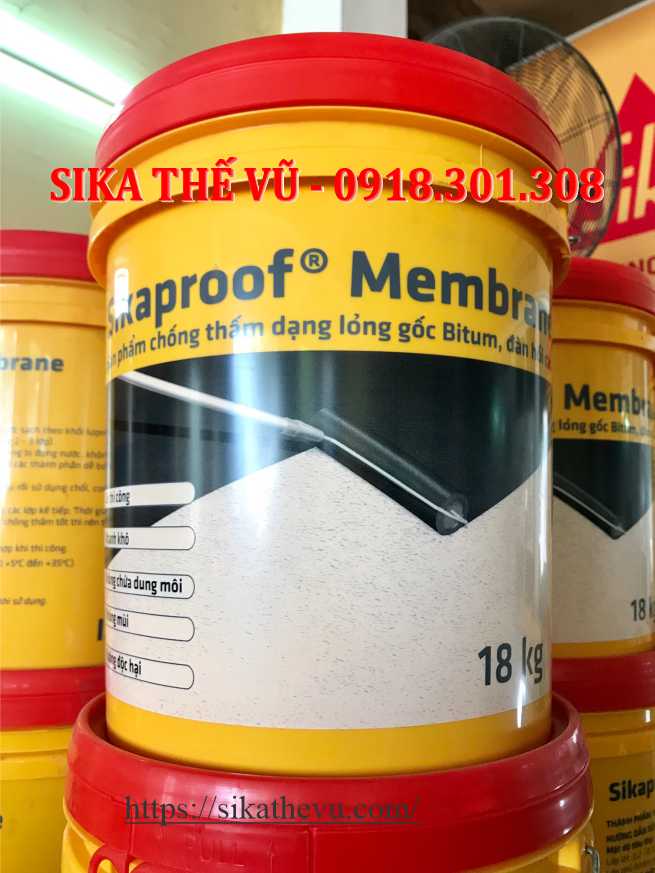 Chống thấm nhựa đường cho tầng hầm, sân thượng - Sikaproof Membrane (thùng 18kg)