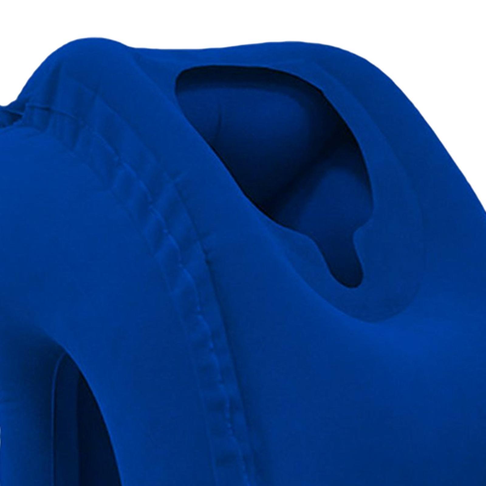 2x Multifunction Inflatable Travel Pillow Support Head Breathable Headrest