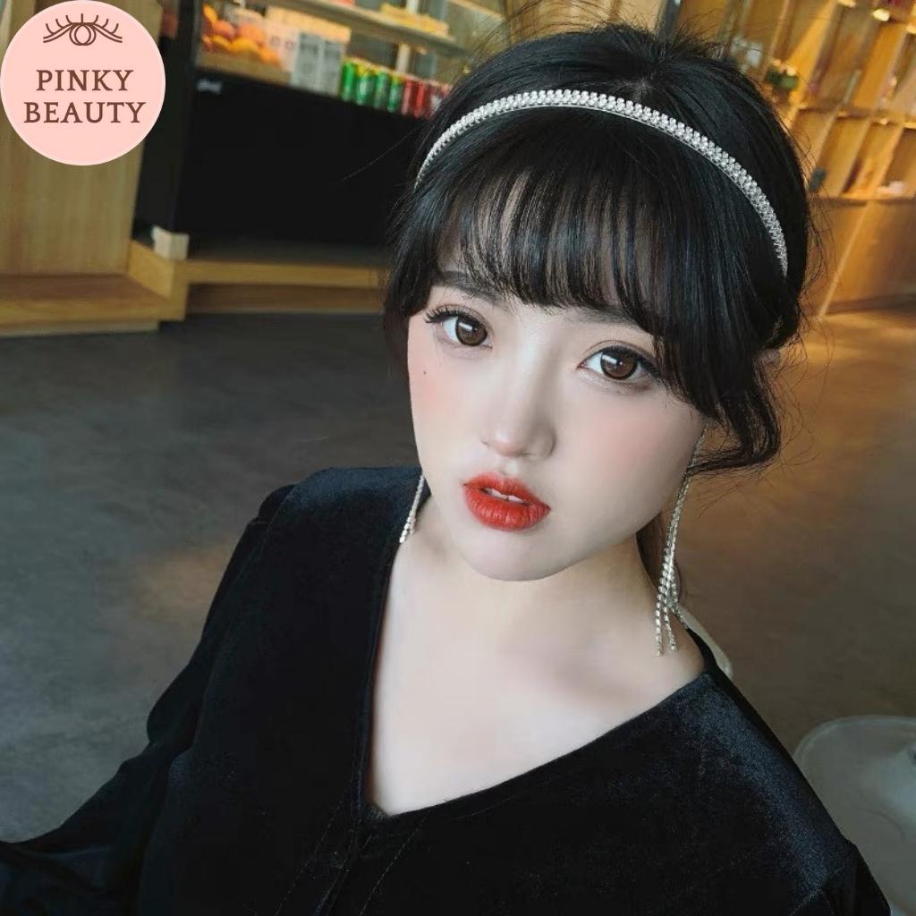 Băng Đô Đính Đá Phối Tua Rua Bờm Cài Tóc Phong Cách Hàn Quốc Thời Trang Pinky Beauty Xinh Xắn Cá Tính Sang Trọng