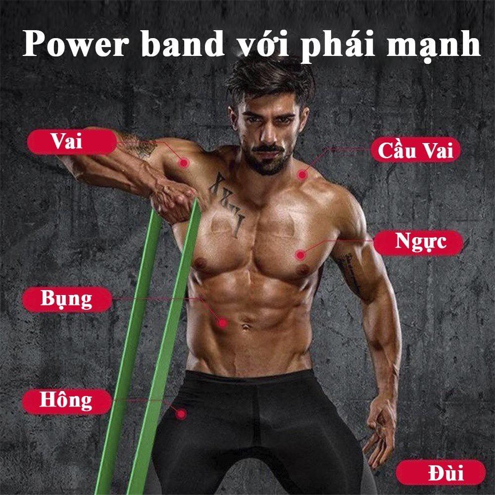 Dây kháng lực tập gym, Power Band đa năng, hỗ trợ luyện tập thể dục, tiện lợi tại nhà, văn phòng