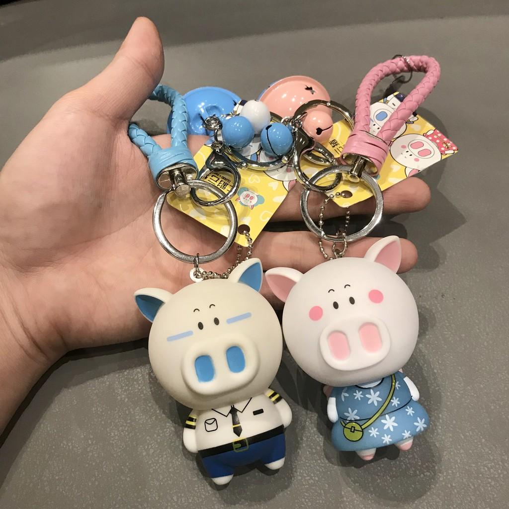 Móc khóa Heo Cloud Pig kèm dây và 3 chuông