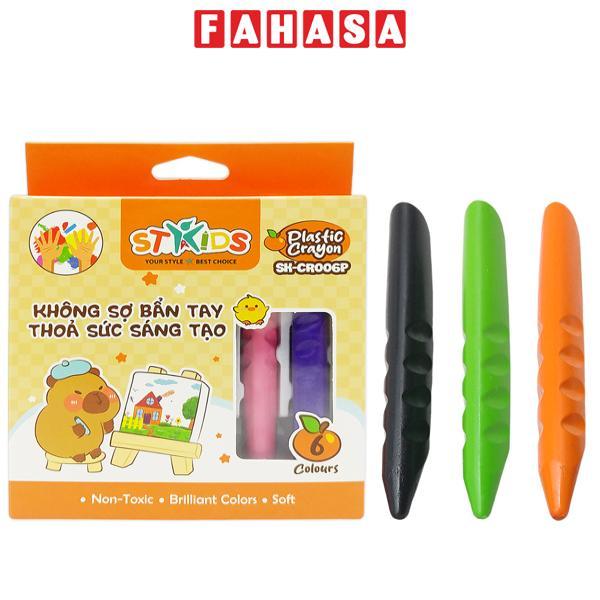 Hộp 6 Bút Sáp Màu Plastic Crayon Set B - Stakids SK-CR006P