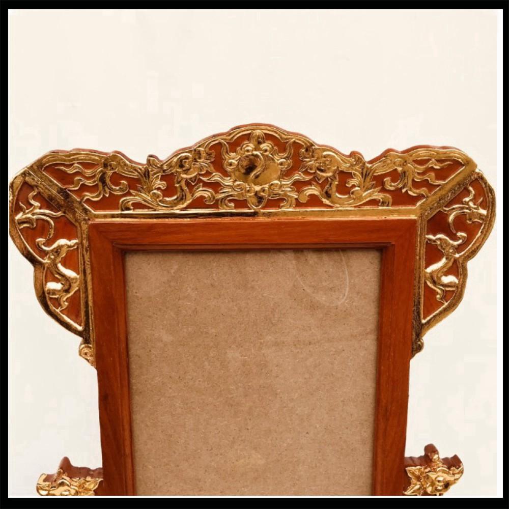 Khung Ảnh Thờ Hoa Mai Gỗ Hương Rát Vàng Khung 20 X 30