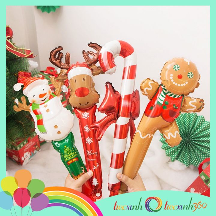 Set 5 bong bóng Noel cầm tay