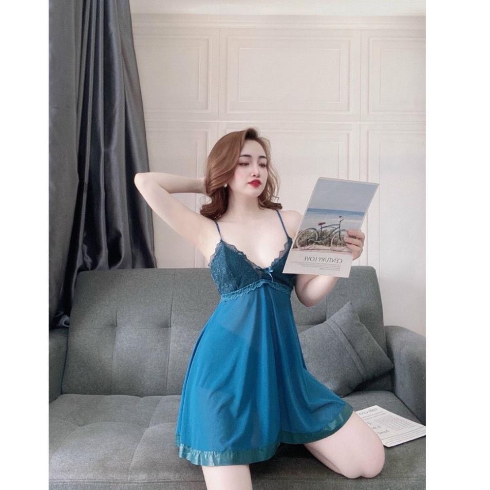 Đồ ngủ nữ️FREE SHIP️Đồ ngủ sexy lụa Chiffon phối Satin cao cấp mềm mại xinh xắn kèm hình thật shop chụp