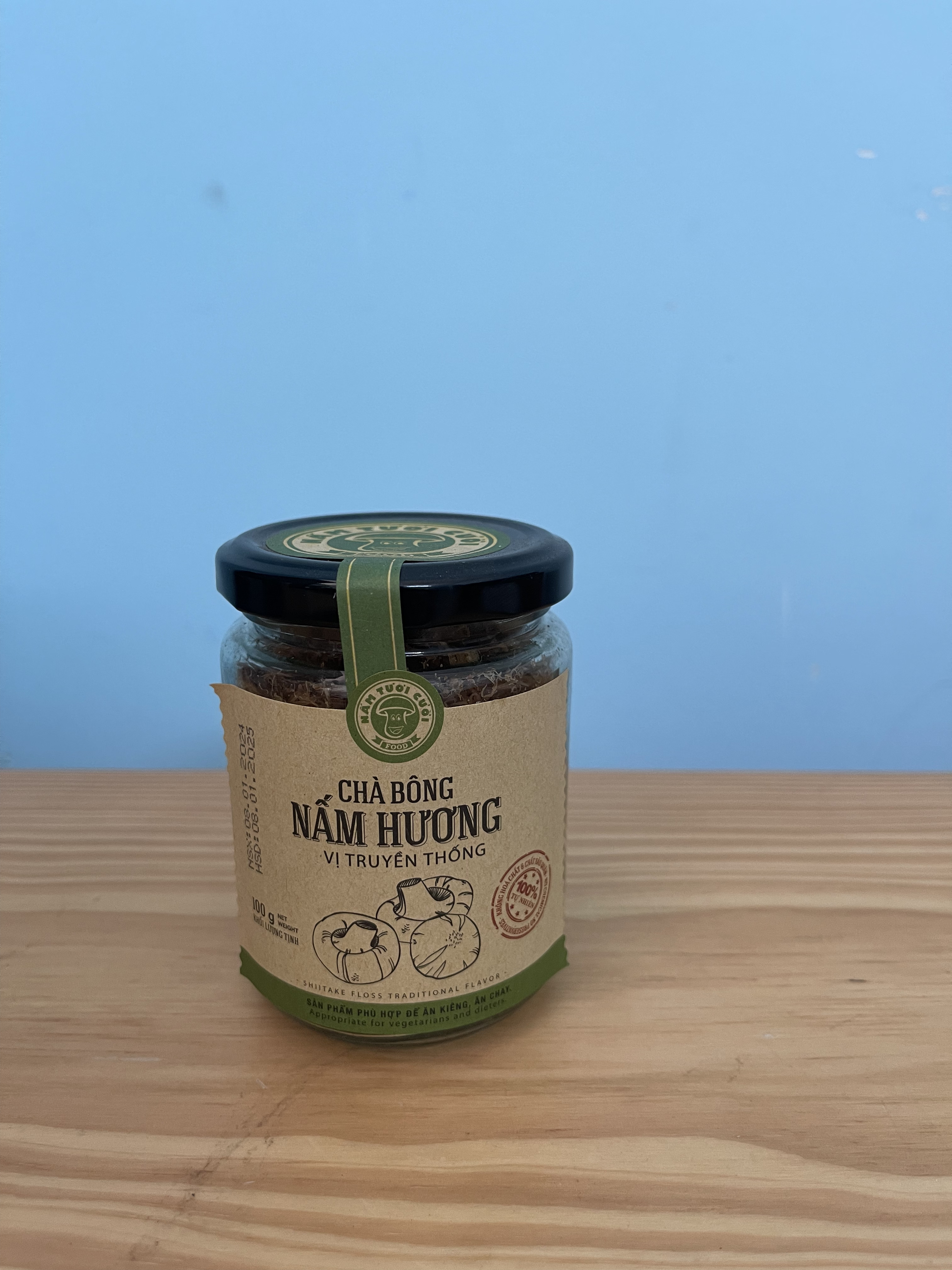 Chà Bông Nấm Chay Vị Truyền Thống 100g Nấm Tươi Cười
