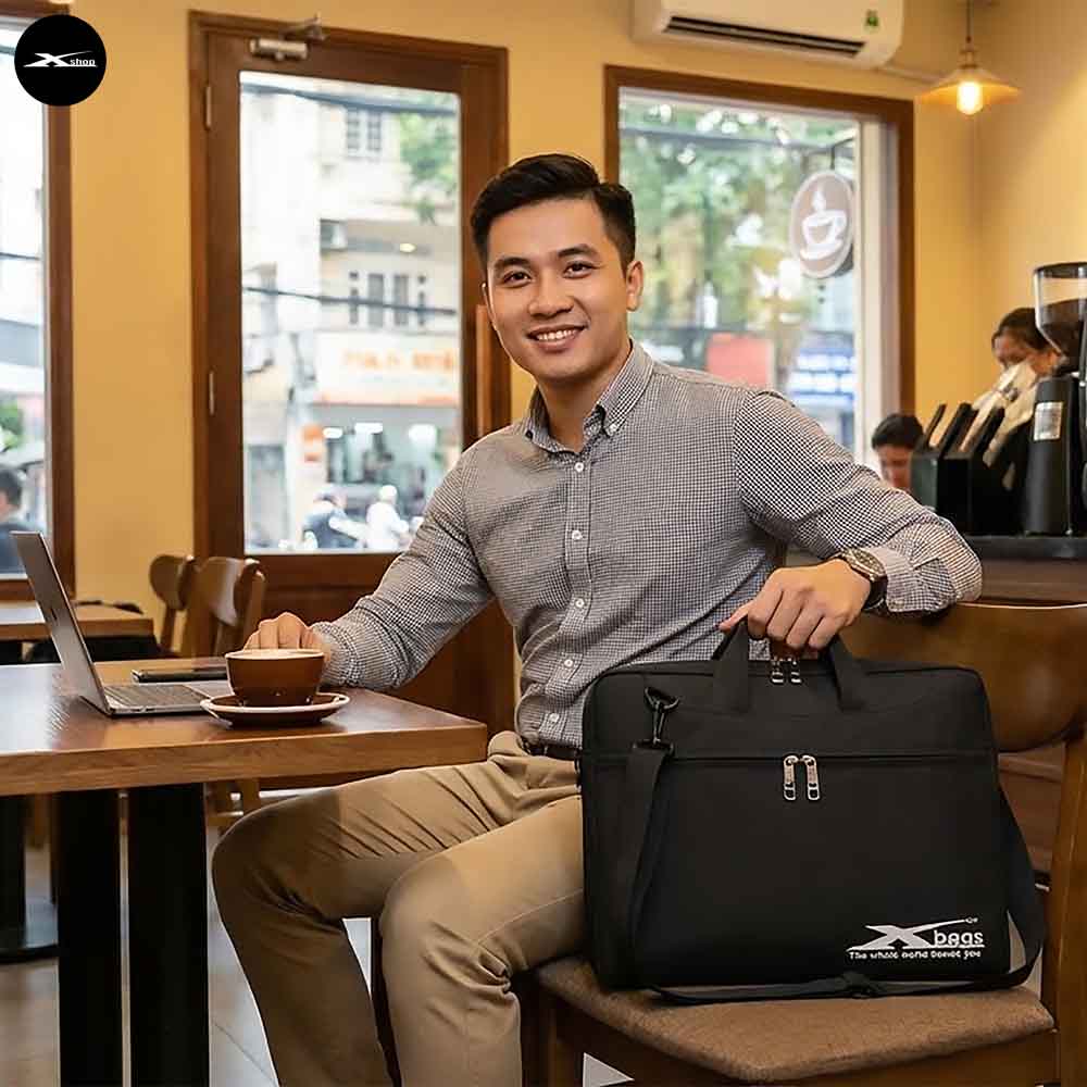 Cặp Laptop Xbags Elegant XB 4201 - Túi Đựng Laptop Chống Sốc, Chống Thấm Nước, Thiết Kế Thời Trang, Bảo Hành 12 Tháng
