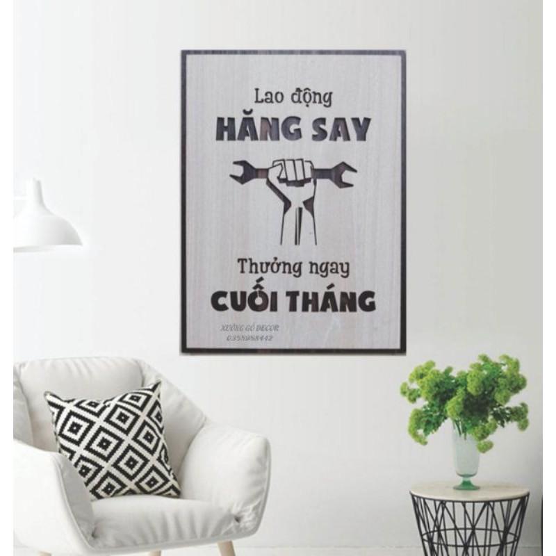 Tranh Gỗ,Tranh treo tường khắc gỗ cắt lase tạo động lực làm việc