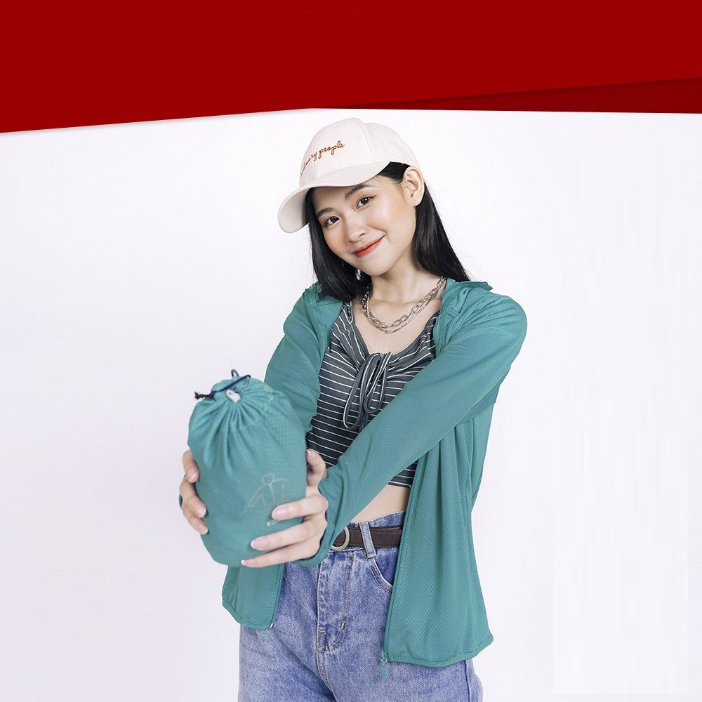 Áo chống nắng thông hơi túi cuộn - chống tia UV - BẢo vệ làn da bạn Nữ