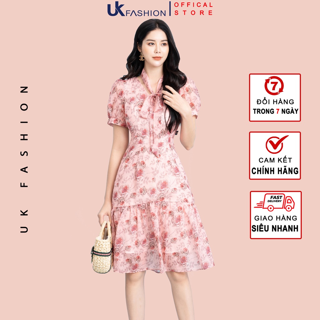 Đầm Hoa Đuôi Cá Nữ UK Fashion Thiết Kế Kiểu Dáng Nhẹ Nhàng, Nữ Tính, Chất Liệu Vải Cao Cấp Thoáng Mát NKDV2203004