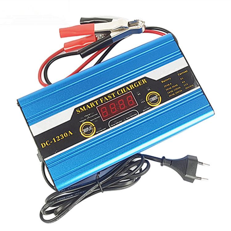 Phong cách mới nhất Bộ sạc Cadip 12V10A xe điện xe axít chì ắc quy sạc dây đai thông minh hiển thị