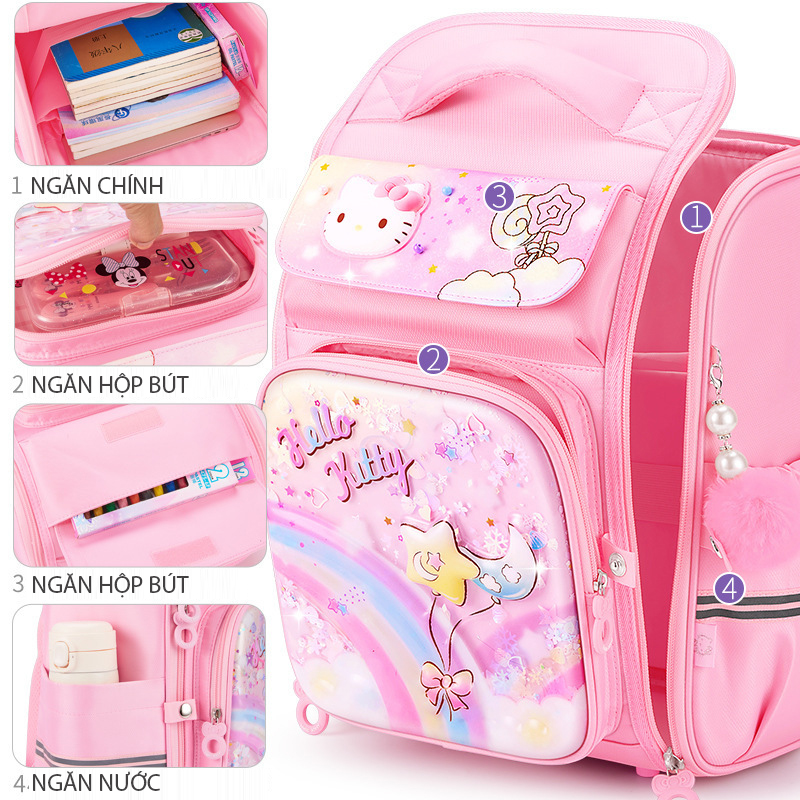 Ba lô chống gù cho bé gái – BEE GEE HS1149