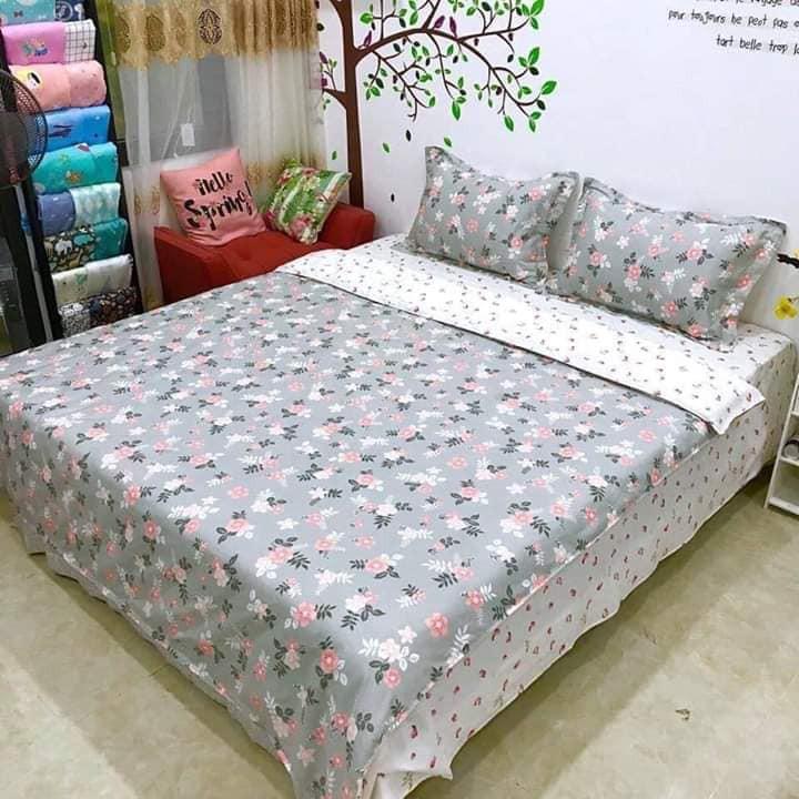 Bộ chăn ga 4 món cotton Poly cao cấp đủ size nhiều mẫu (không kèm ruột) TCA10