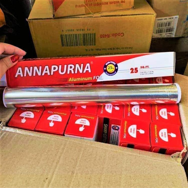Giấy bạc Annapurna 30cmx7m, Bọc Thực Phẩm Nướng Siêu Tiện Lợi, GIữ Nhiệt Lâu - Đảm Bảo Vệ Sinh An Toàn Thực Phẩm