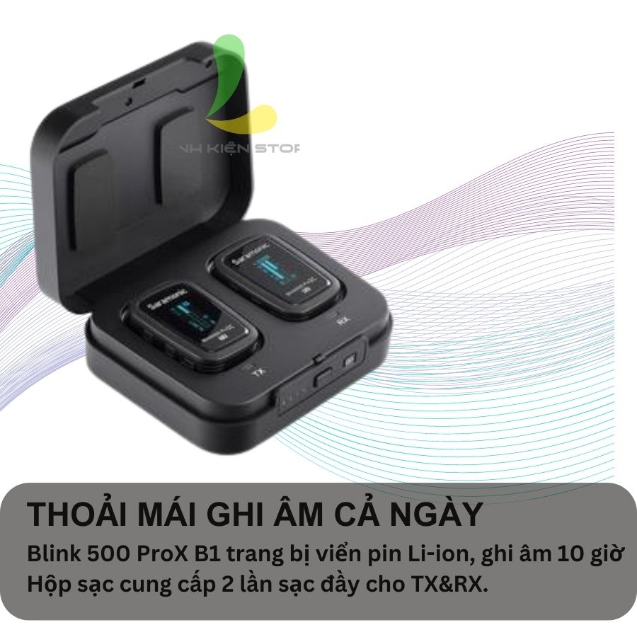 Micro thu âm không dây Saramonic Blink500 ProX B1 - Thiết bị ghi âm dành cho một người công Nghệ 2.4GHz độ trễ 8ms - Hàng chính hãng