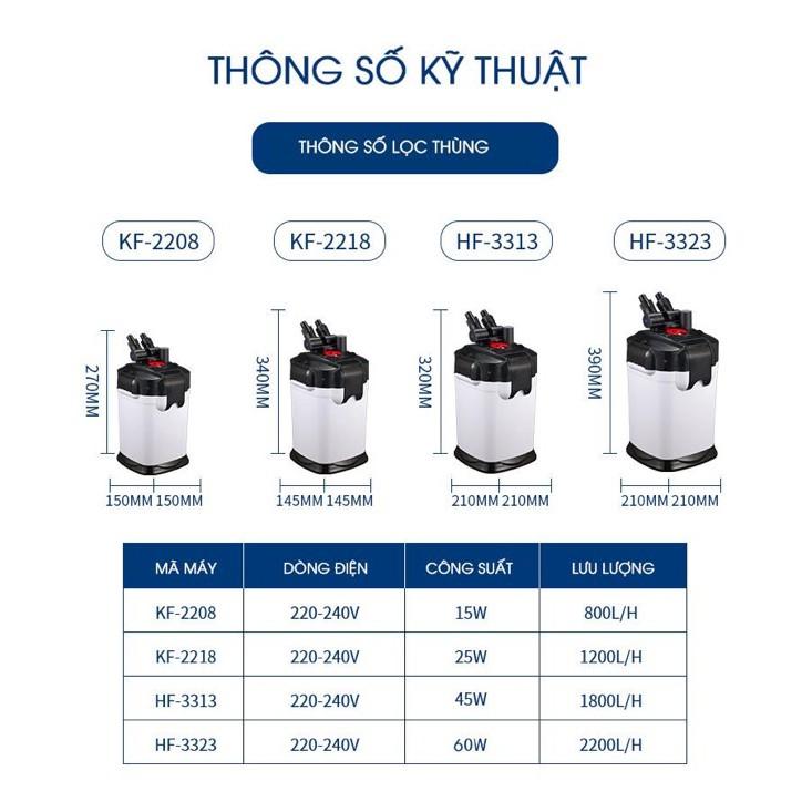 LỌC THÙNG CHO BỂ CÁ, BỂ THỦY SINH TỪ 50-750L