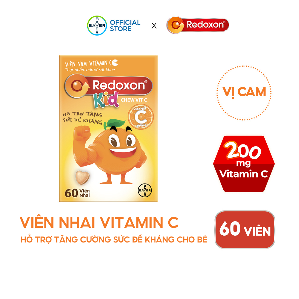 Viên Nhai Vitamin C Hỗ Trợ Tăng Sức Đề Kháng Dành Cho Trẻ Em REDOXON Kids Chew Vit C Hộp 60 Viên