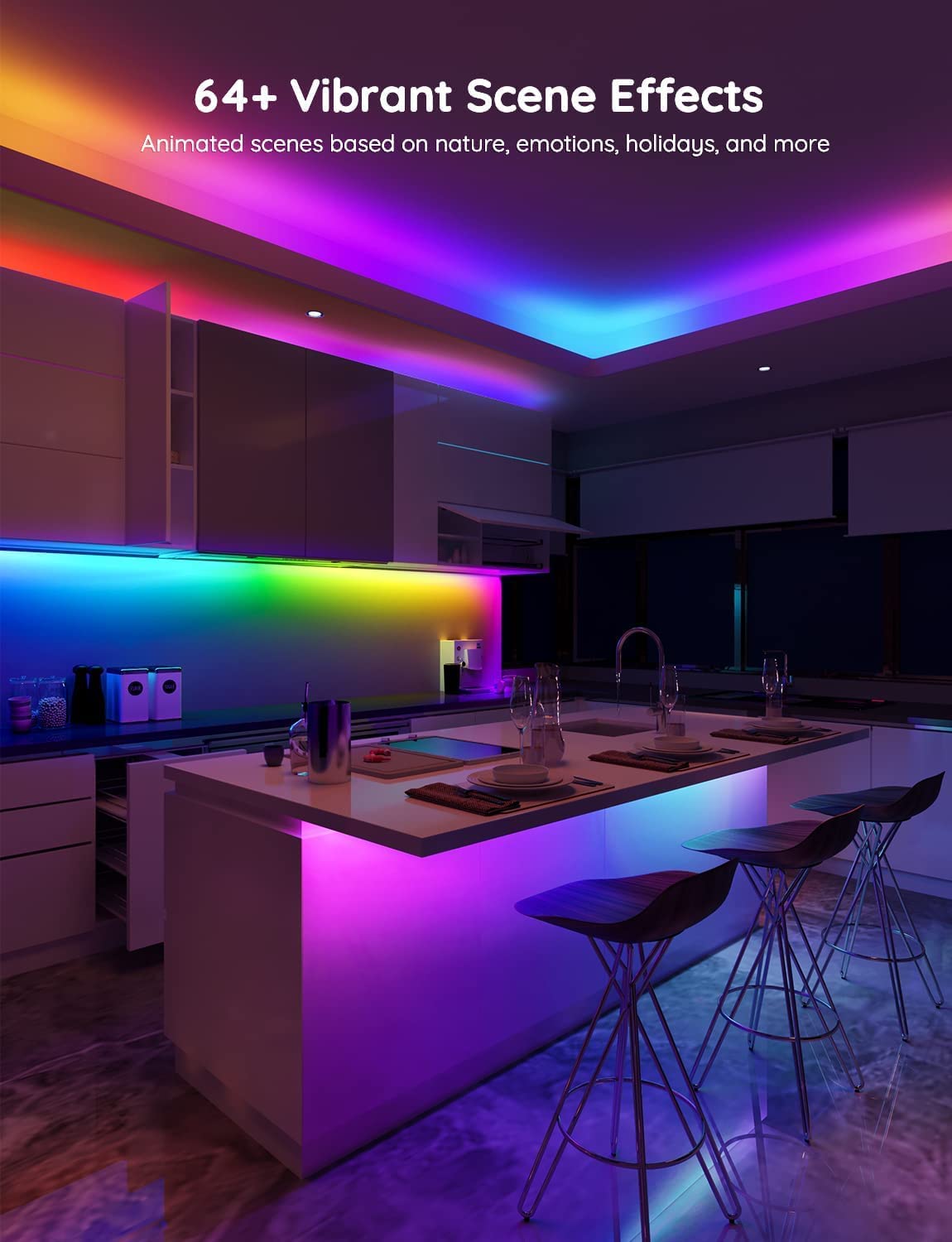 Dây đèn LED Govee RGBIC Wi-Fi + Bluetooth LED Strip Lights With Protective Coating 10M H619C | Phủ coating, 16 triệu màu RGBIC tùy chỉnh, cảm biến nhạc, kết nối thông minh | Hàng chính hãng