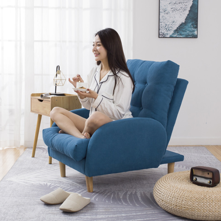 Ghế sofa thư giãn, Ghế lười kèm đôn chất liệu vải, có điều chỉnh 3 cấp độ, có thể tháo ra vệ sinh