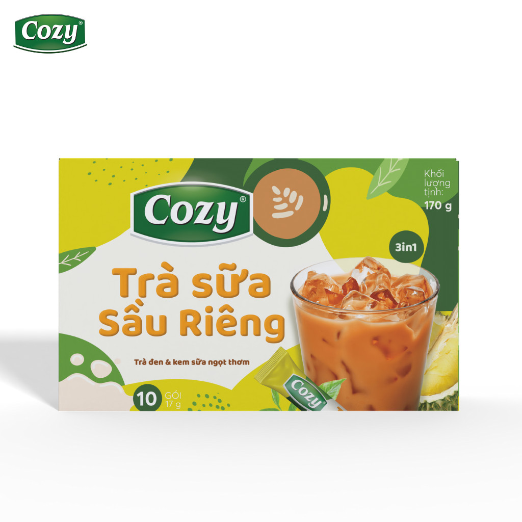 Cozy Trà Sữa 3in1- Sầu Riêng 10 gói x 17g Hộp