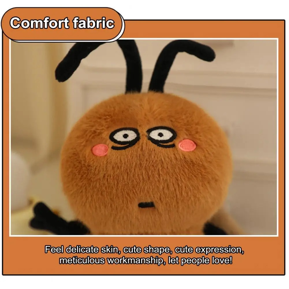 Thú nhồi bông con gián vô tri ngộ nghĩnh - Size 20cm - Quà tặng gấu bông tiểu cường thiếu ngủ dễ thương - Gối ôm êm mịn cho bé