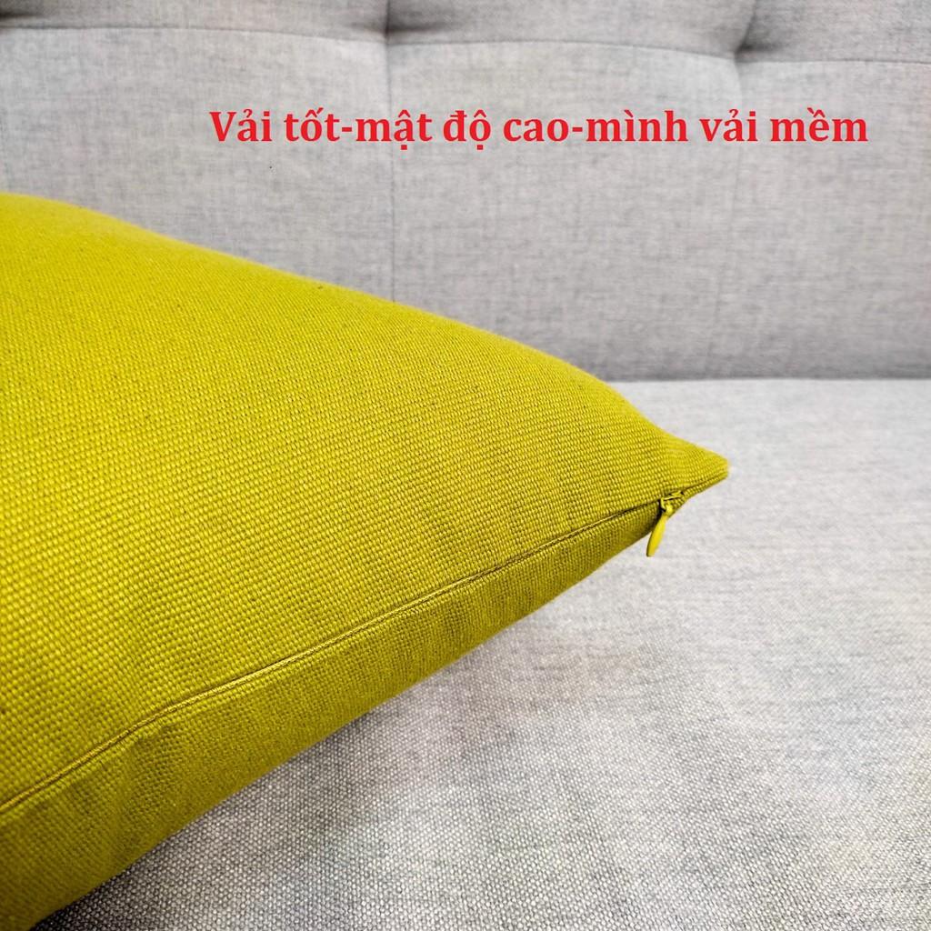 Vỏ gối tựa trang trí nhà cửa sofa 40x40cm màu xanh úa giá rẻ