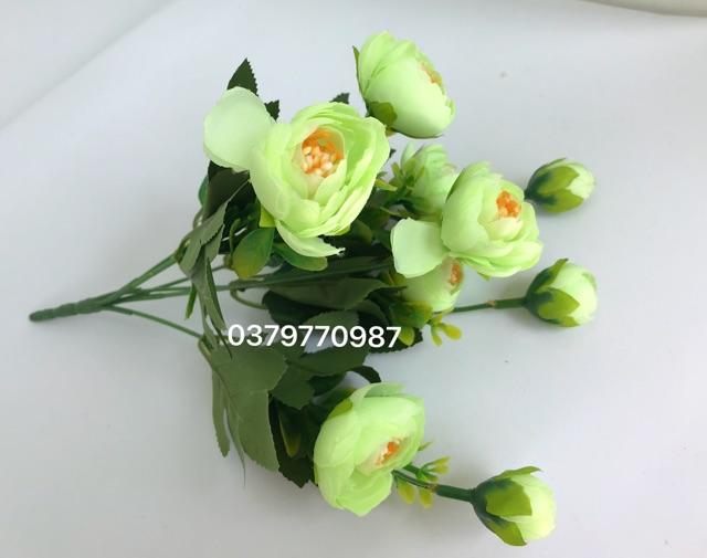 Hoa lụa - cụm hoa hồng tỉ muội