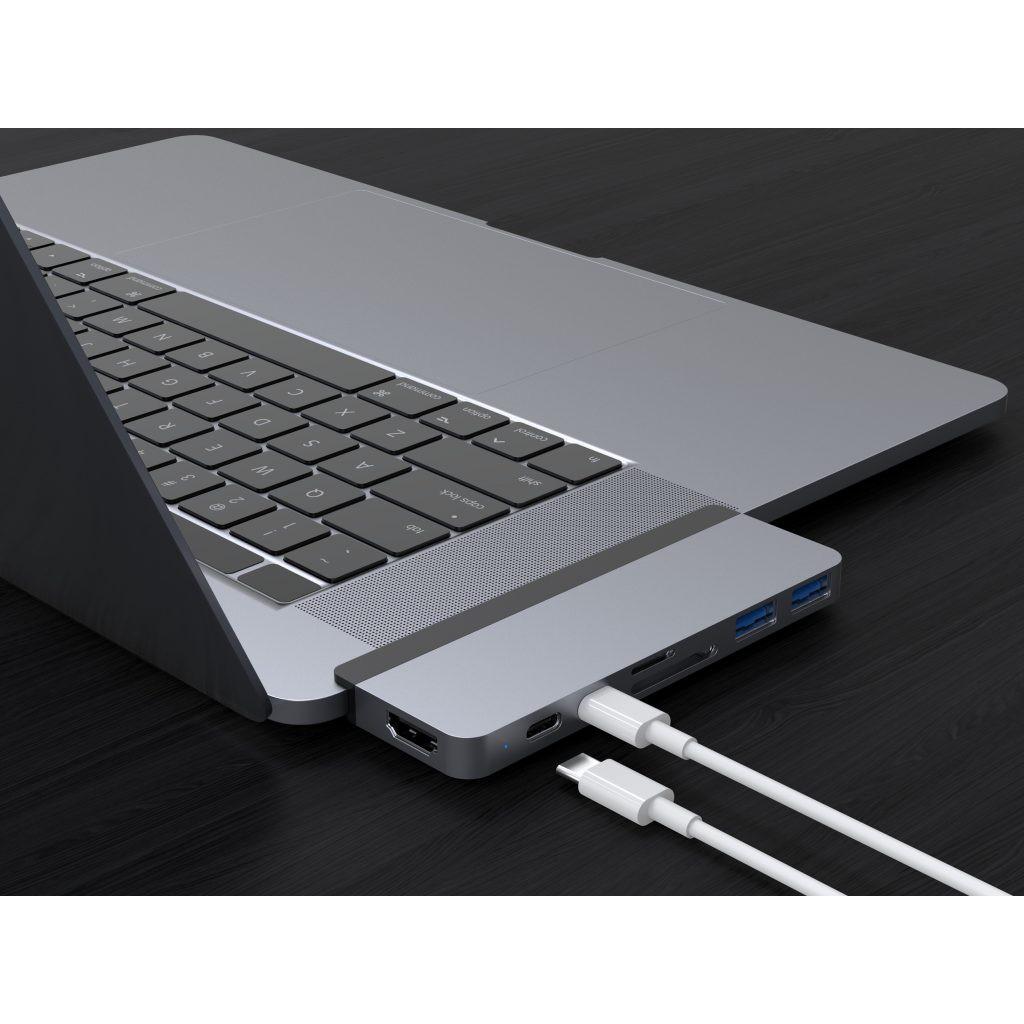 Cổng Chuyển HYPERDRIVE DUO 7-IN-2 HDMI 4K60HZ WITH CABLE USB-C HUB DÀNH CHO  MACBOOK/IPADPRO/LAPTOP/SMARTPHONE - HD28C - Hàng Chính Hãng