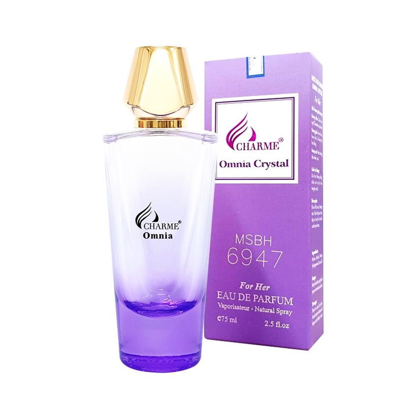 Nước hoa nữ cao cấp, Charme Omnia Crystal, sang trọng, quý phái, tạo nên sức hút cho người phụ nữ, 75ml