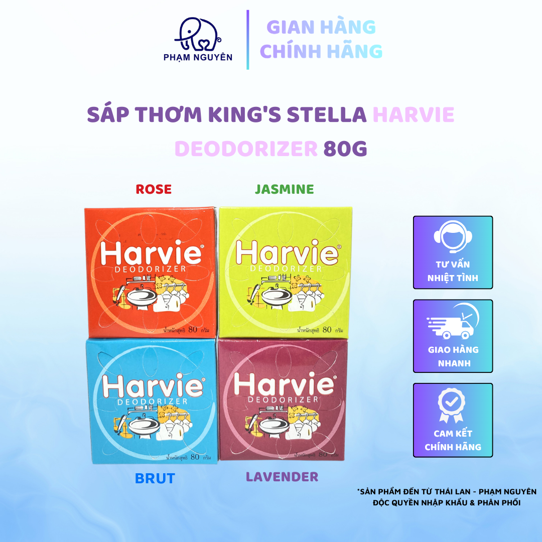 LONG NÃO HARVIE DEODORIZER 80G - COMBO MUA 5 TẶNG 1