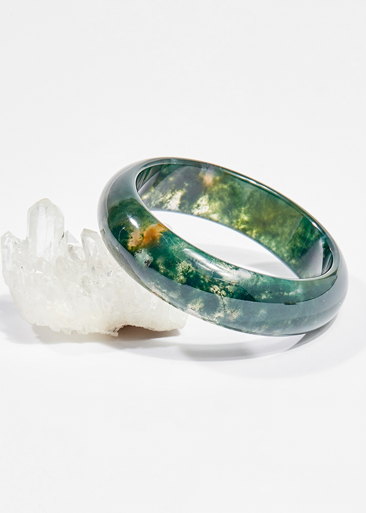 Vòng tay phong thủy đá băng ngọc thủy tảo ni 54 mệnh hỏa , mộc - Ngọc Quý Gemstones